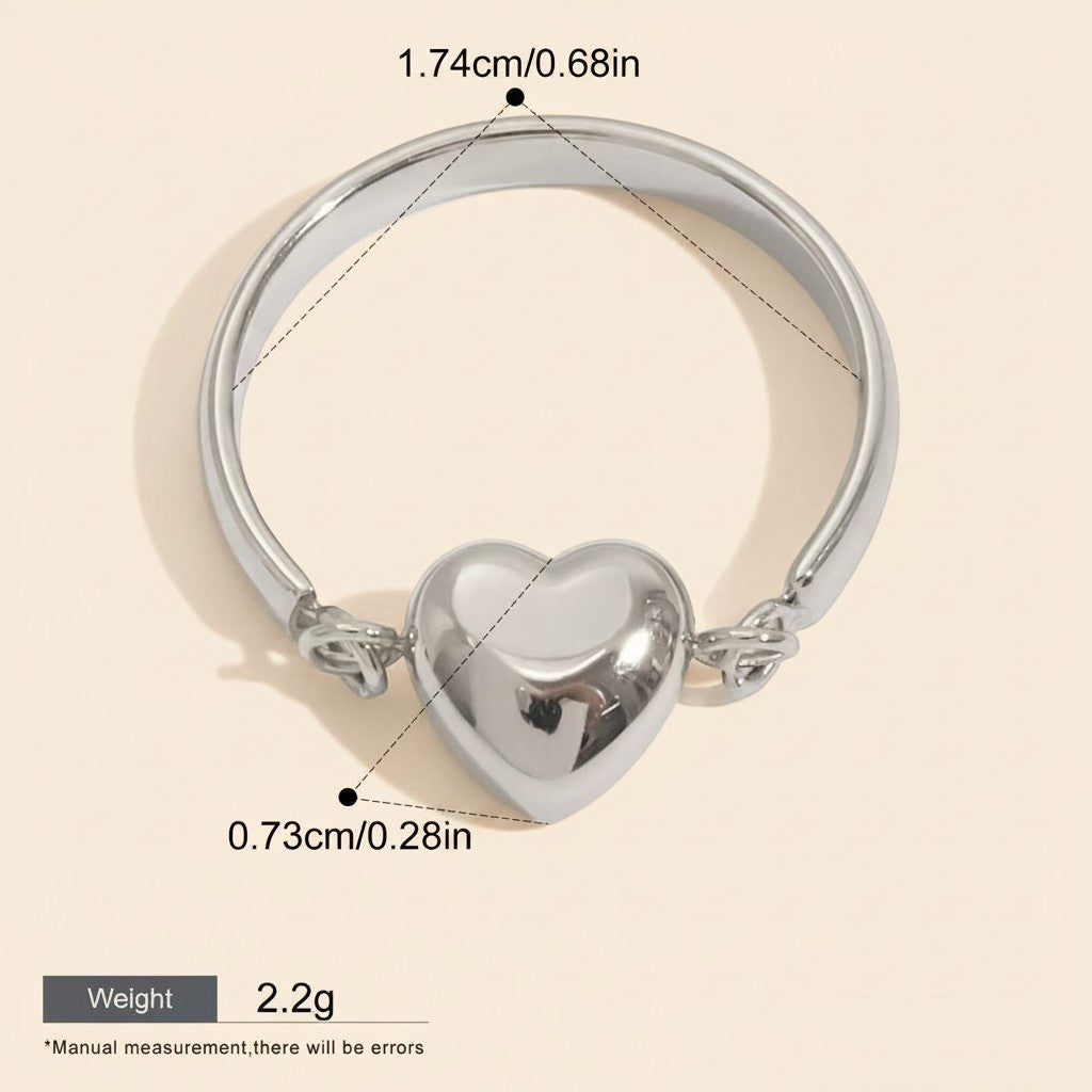 Seraphina Treasures Sapphira ring with a silver heart charm. Waterproof and hypoallergenic.